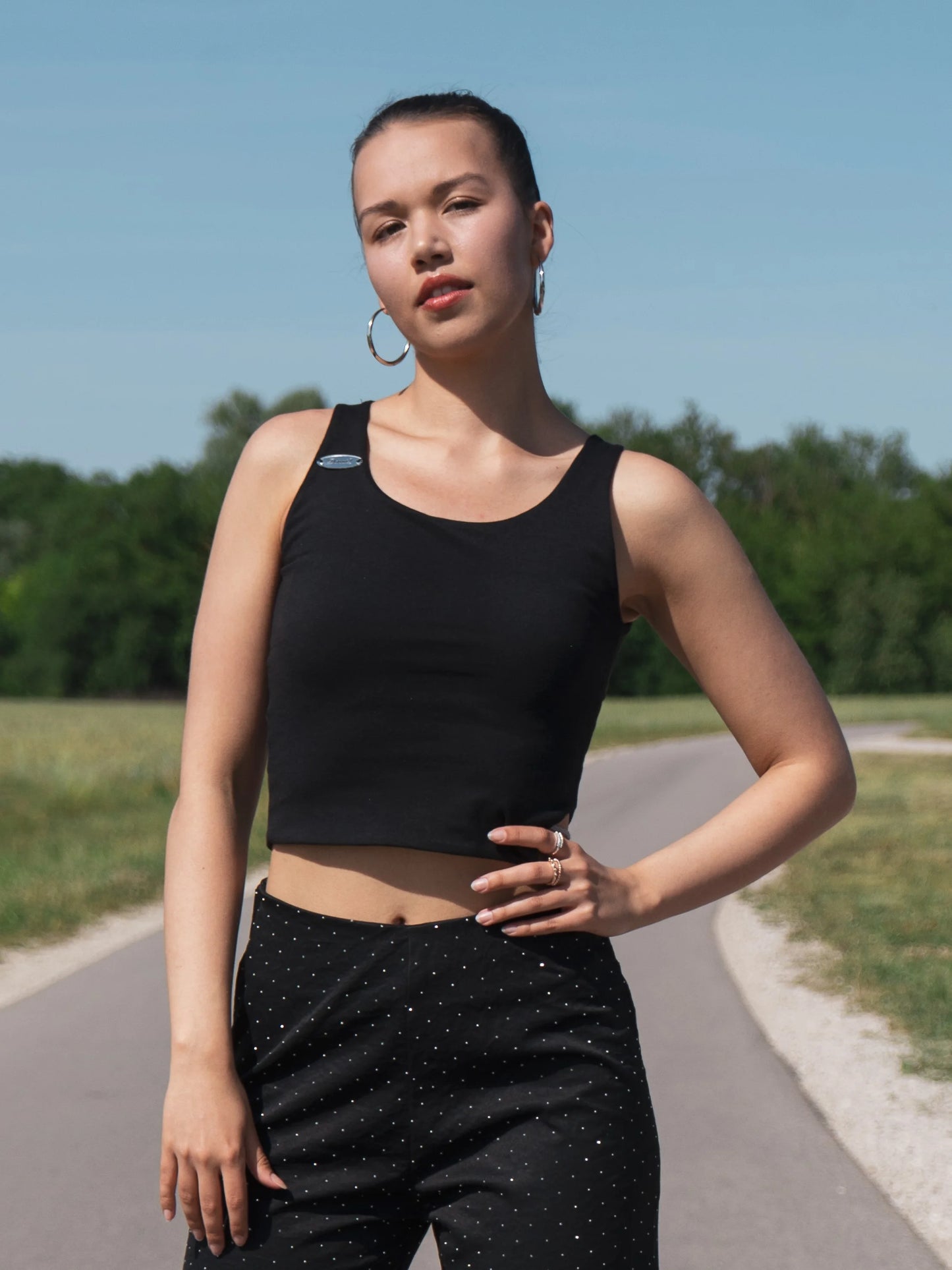 Silver Talk - crop top