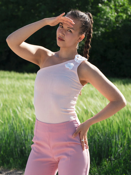 Floral Touch - rózsaszín top